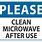 Keep Microwave Clean Sign Printable