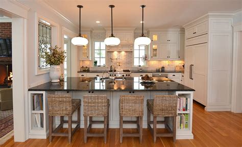 Kitchen Island with Cabinets and Seating