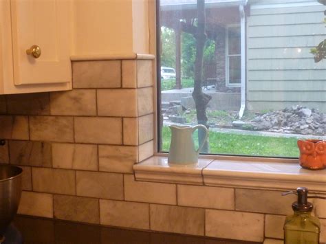 Kitchen Window Tile Backsplash