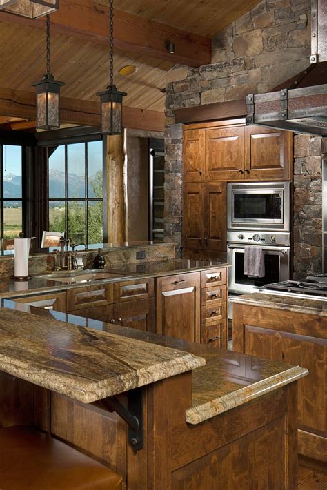 Kitchens with Brown Granite Countertops