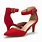Ladies Low Heel Red Shoes