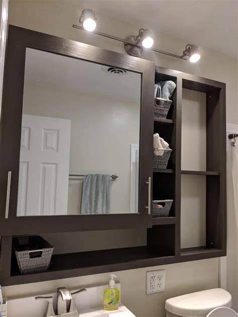 Large Bathroom Mirror with Storage