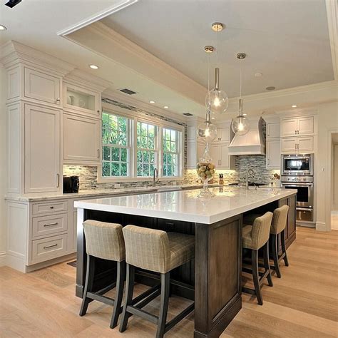 Large Kitchen Island Designs with Seating
