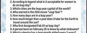 Leap Year Trivia Questions and Answers