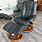 Leather Lounge Chair with Ottoman