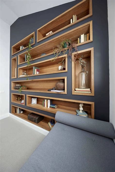 Living Room Built in Wall Shelves