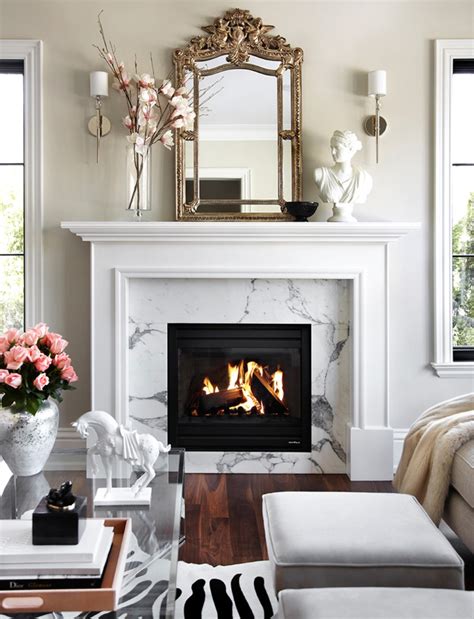 Living Room Decor with Fireplace