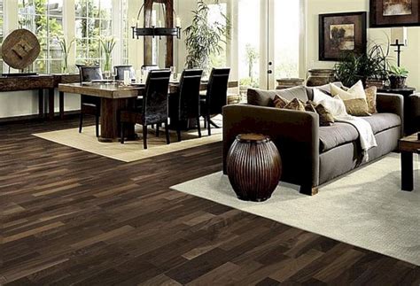 Living Room with Dark Wood Floors