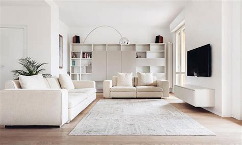 Living Room with White