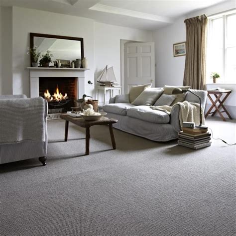 Living Rooms with Gray Carpet