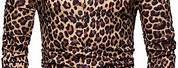 Men's Leopard Print Shirt Long Sleeve