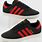 Men's Red and Black Adidas Shoes