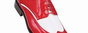Men's Red and White Dress Shoes