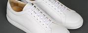 Mens White Leather Trainers