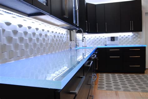 Modern Glass Kitchen Countertops