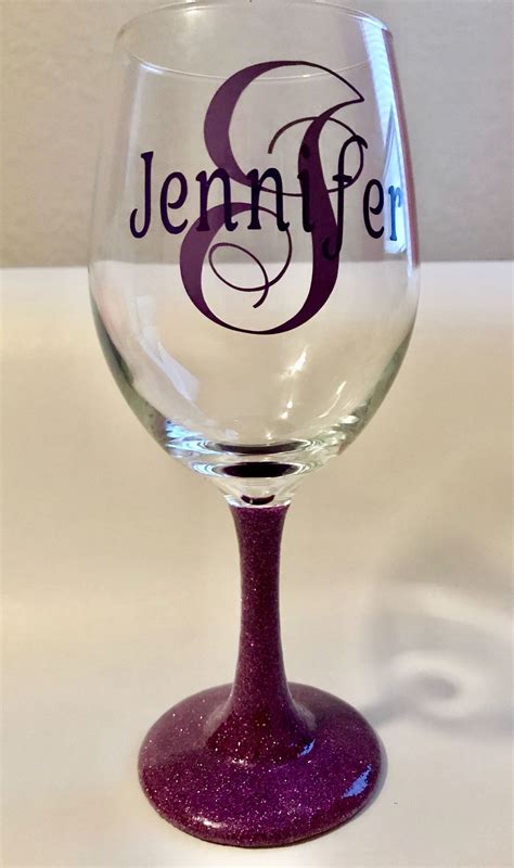 Monogram Wine Glass