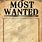 Most Wanted Poster Blank