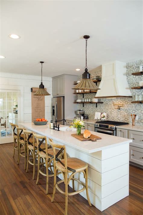 Narrow Kitchen Island with Seating