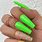 Neon Green Nail Art