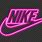 Neon Pink Nike Logo
