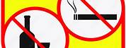 No Smoking or Alcohol Sign