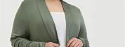 Olive Green Cardigan Sweaters for Plus Size Women