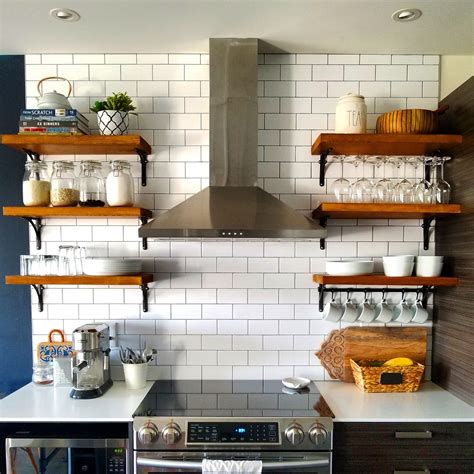 Open Shelves for Kitchen Wall