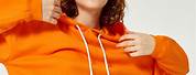 Orange Hoodie for Women Cropped
