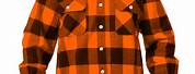 Orange Plaid Flannel Shirts