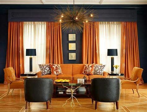Orange and Black Living Room