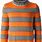 Orange and Yellow Striped Sweater