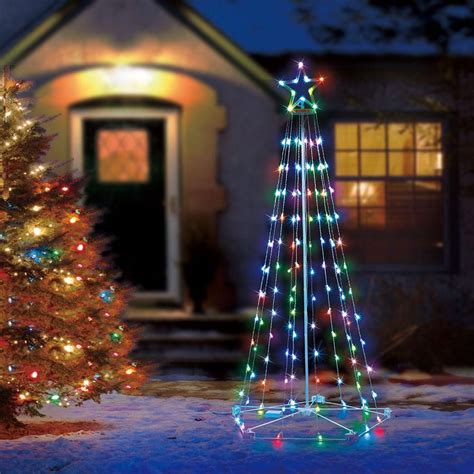 Outdoor Lighted Christmas Tree Decoration