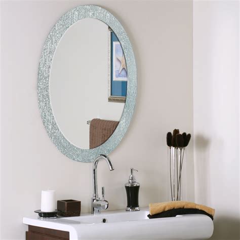 Oval Framed Mirror Bathroom