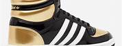 Patent Leather Black and Gold Adidas