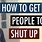 People Shut Up