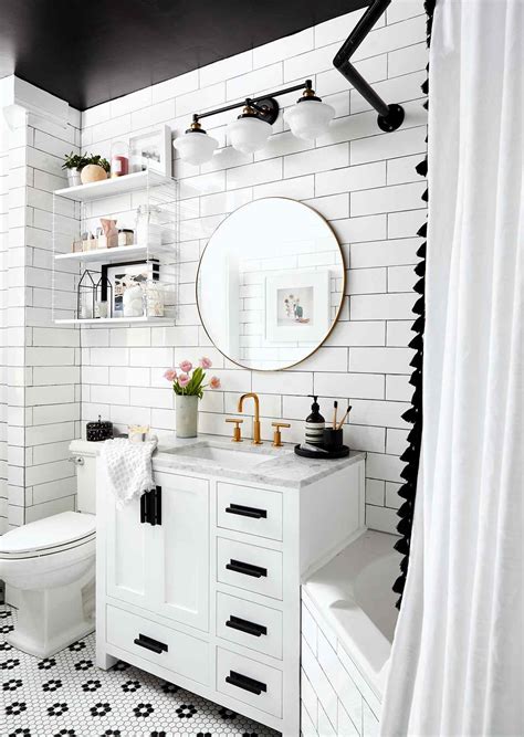 Pink Black and White Bathroom Ideas