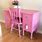 Pink Desk with Drawers