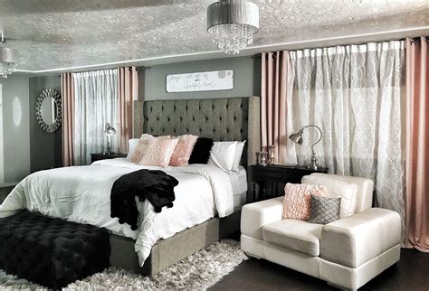 Pink Gray and Gold Bedroom Ideas