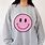 Pink Smiley-Face Sweatshirt