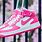 Pink and White Nike Sneakers