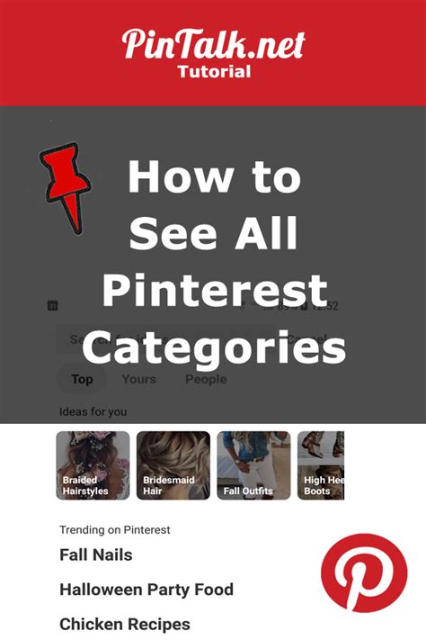 Pinterest Categories Everything List