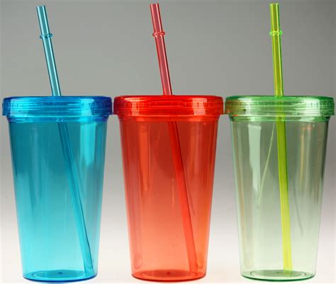 Plastic Drinking Glasses with Lid