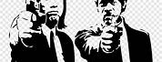 Pulp Fiction Logo Black and White