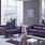 Purple Leather Living Room Set