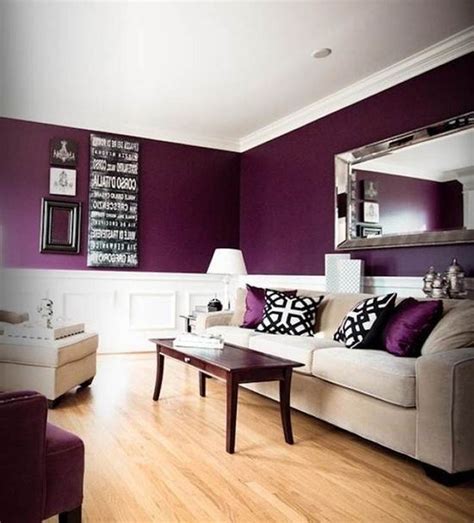Purple Living Room Accent Wall