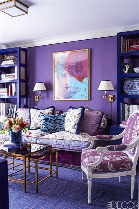 Purple Living Room Interior Design