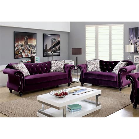 Purple Living Room Set