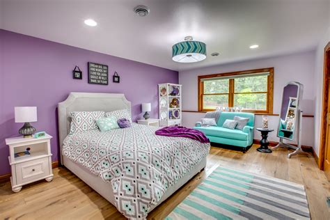 Purple Teenage Girl Bedroom