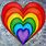 Rainbow Heart Painting