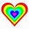 Rainbow Heart Shape